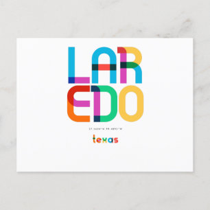 Cartão Postal Laredo Texas Meio século, Pop Art,