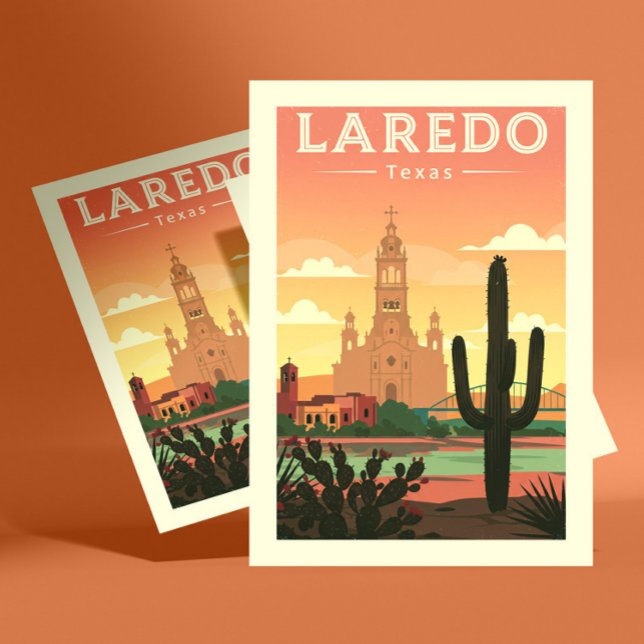 Cartão Postal Laredo Texas Vintage (Criador carregado)