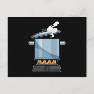 Cartão Postal Lareira com panela & tampa