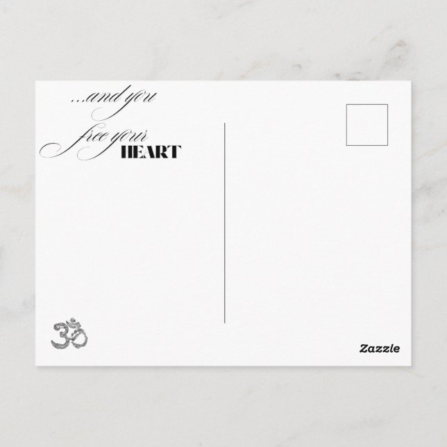 Cartão Postal Larga-me a raiva - Buda Mindenga Citação da Camisa (Verso)