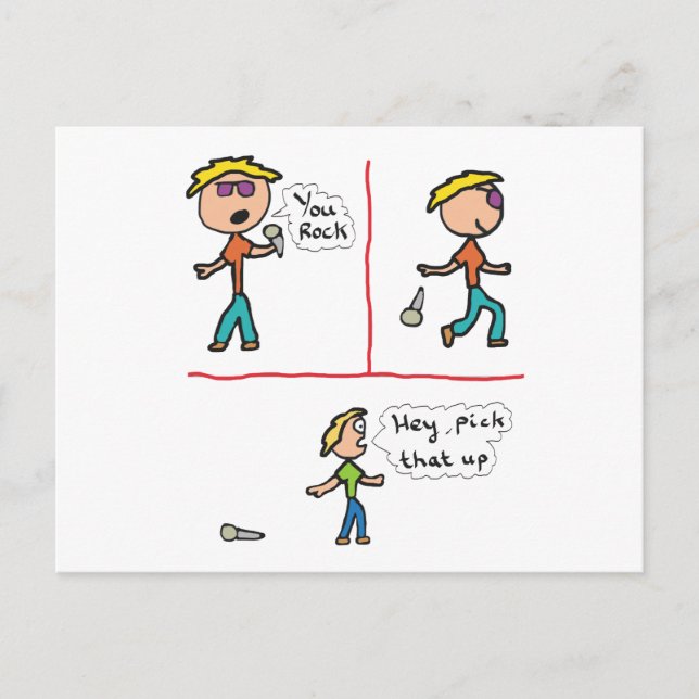 Cartão Postal Largar O Microfone (Frente)