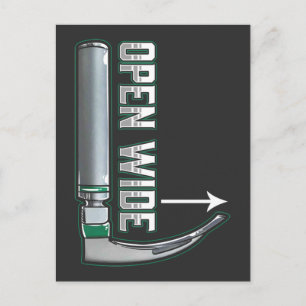 Cartão Postal laringoscópio CRNA Intubação Anestesiologista