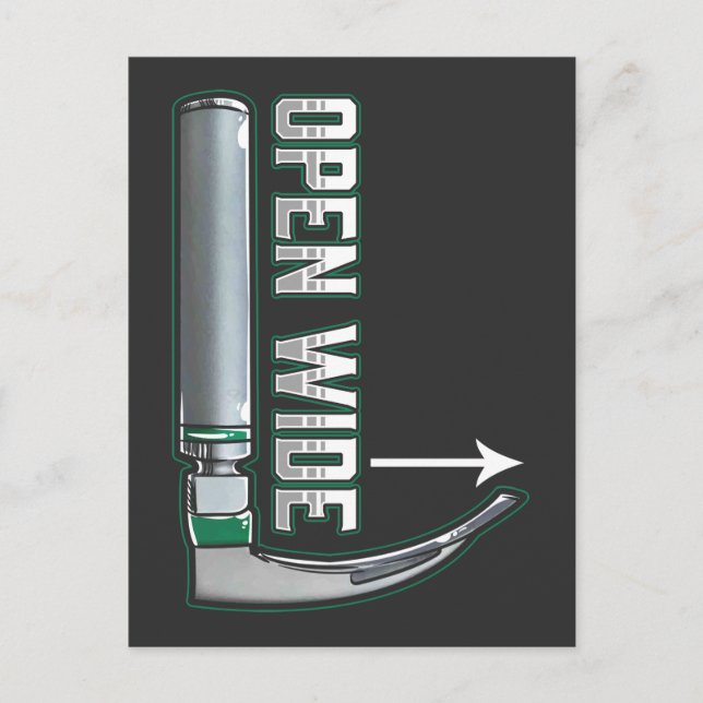 Cartão Postal Laringoscópio de CRNA Anestesiologista Intubação (Frente)