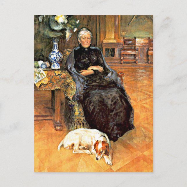 Cartão Postal Larsson: Retrato de Gothilda Furstenberg (Frente)