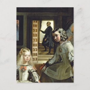 Cartão Postal Las Meninas ou A Família de Philip IV, c.1656 2
