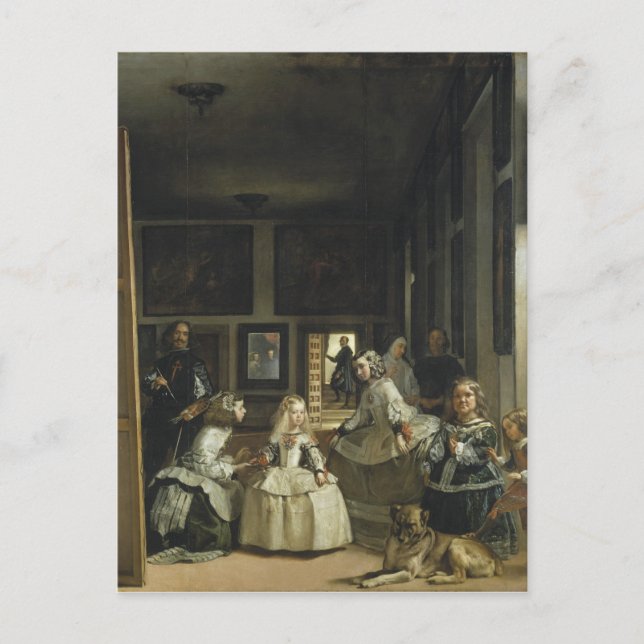 Cartão Postal Las Meninas por Diego Velazquez (Frente)