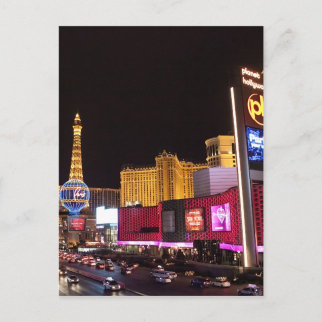 Cartão Postal Las Vegas à noite (Frente)