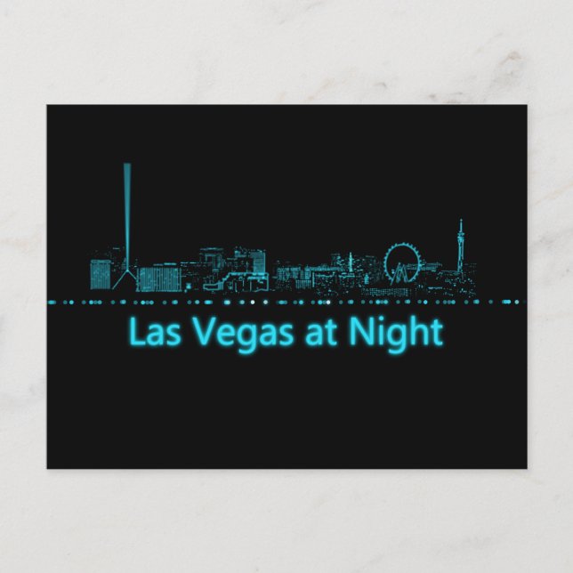 Cartão Postal Las Vegas à noite (Frente)