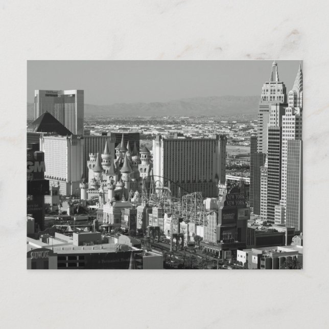 Cartão Postal Las Vegas Black and White Photo (Frente)