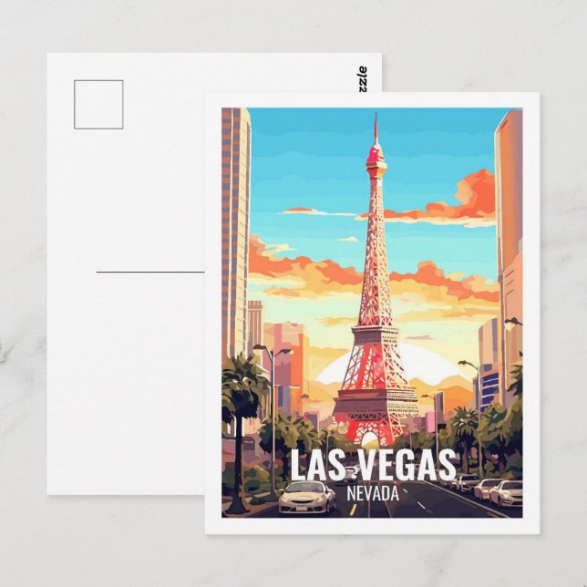 Cartão Postal Las Vegas Nevada EUA Famosos lugares de Viagem (Frente/Verso)
