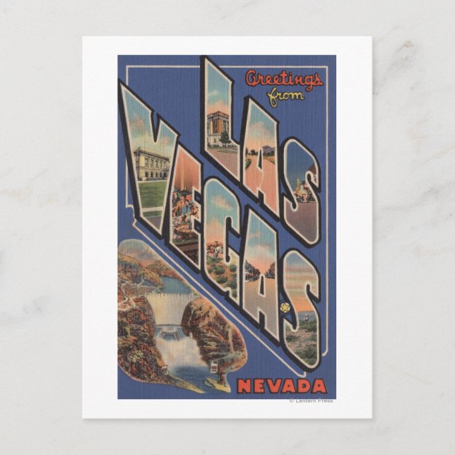 Cartão Postal Las Vegas, Nevada - Grandes Cenas de Letra 2 (Frente)