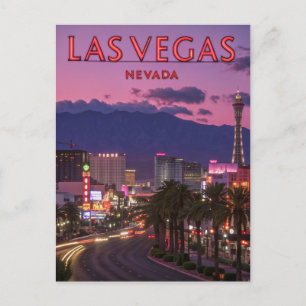 Cartão Postal Las Vegas Nevada Neon Lights Night