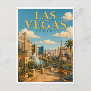 Cartão Postal Las Vegas Nevada The Strip GeoSaga