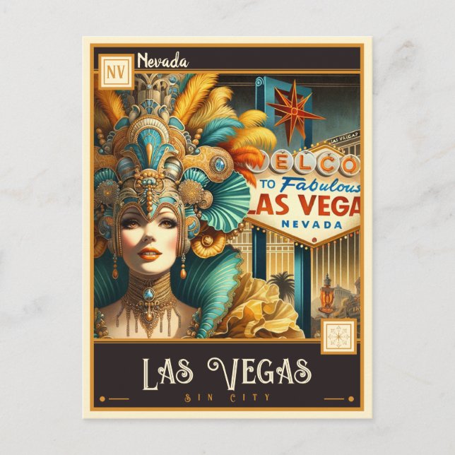 Cartão Postal Las Vegas, Nevada | Vintage (Frente)