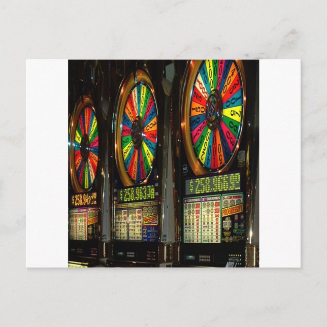 Cartão Postal Las VEGAS-SLOTS (Frente)