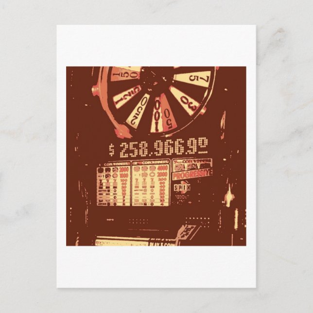Cartão Postal Las Vegas Slots Pop Art (Frente)