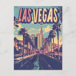 Cartão Postal Las Vegas Vintage Art