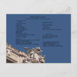 Cartão Postal Lasagna em camadas da barba