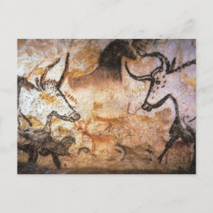 Cartão Postal Lascaux Bulls Pintura Em Cavernas De Buffalo