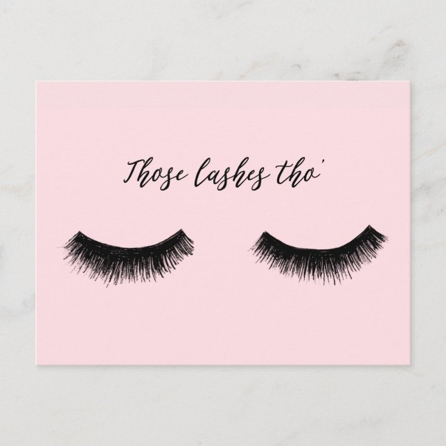 Cartão Postal Lash Chat - Aquelas Lashes (Frente)