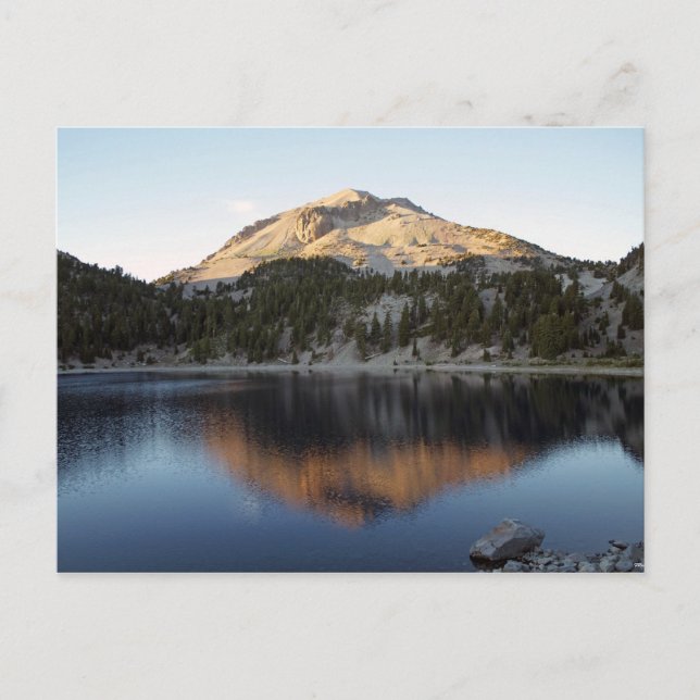 Cartão Postal Lassen Volcano e Lago Helen (Frente)