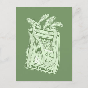 Cartão Postal Lata de sardinhas snack salgado