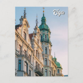 Cartão Postal Latvia Riga Art Nouveau Travel