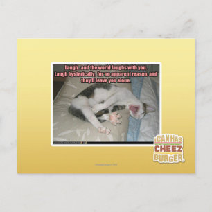 Cartão Postal Laugh and the world laughs with you