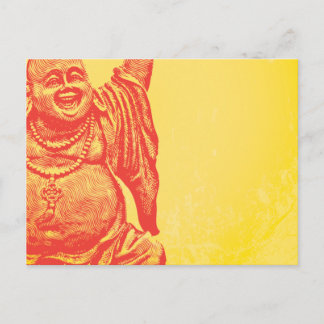 Cartão Postal Laughing Buddha (red)