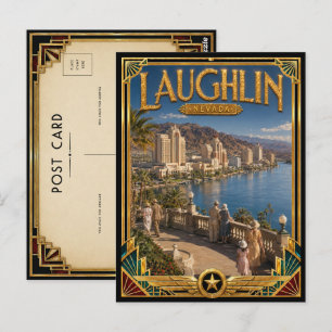 Cartão Postal Laughlin Nevada Arte Deco Vintage Era de Ouro