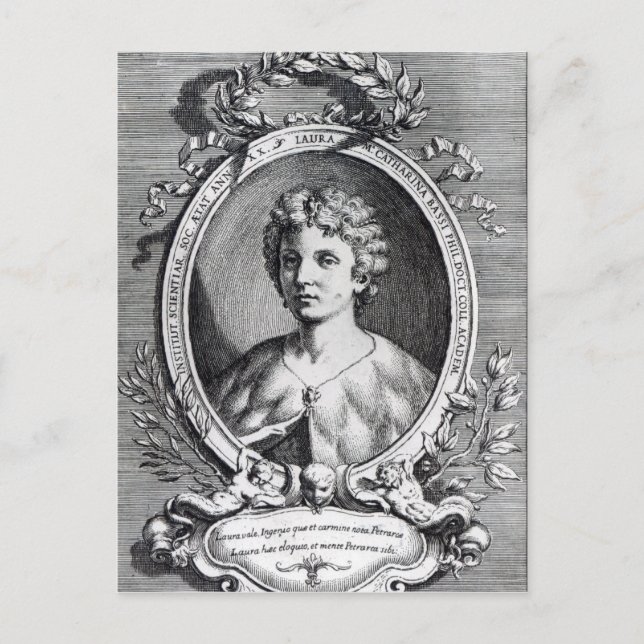 Cartão Postal Laura Maria Caterina Bassi (Frente)