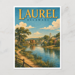 Cartão Postal Laurel Delaware Broad Creek GeoSaga