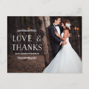 Cartão Postal Laurel Whimsy   Foto Obrigado