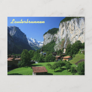 Cartão Postal Lauterbrunnen, Suiça