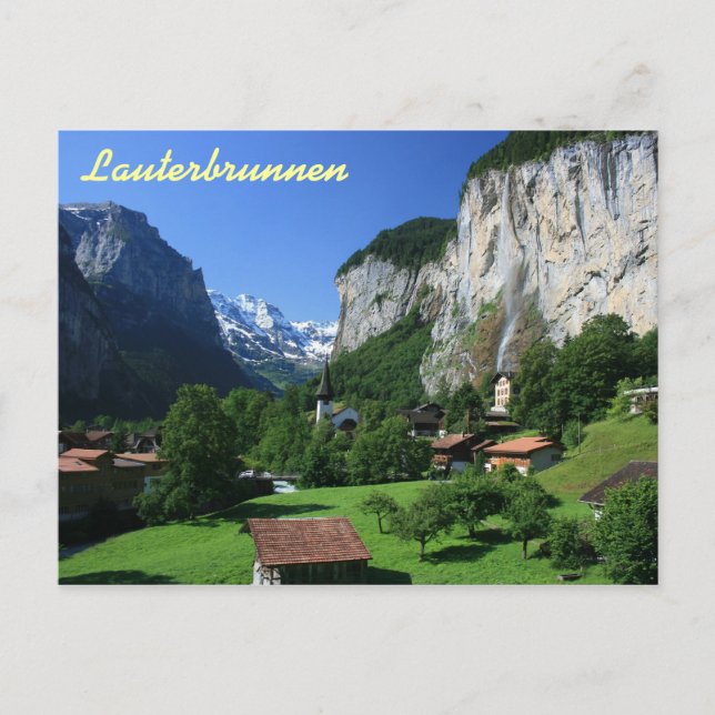 Cartão Postal Lauterbrunnen, Suíça (Frente)