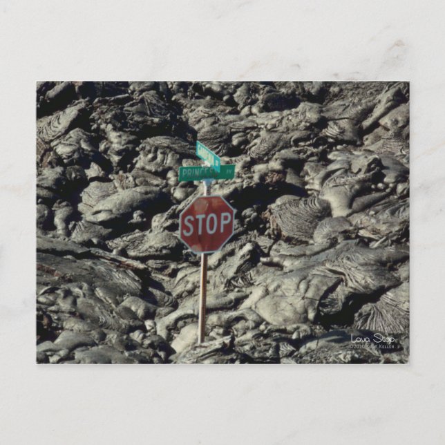 Cartão Postal Lava Parar Foto (Frente)