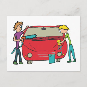 Cartão Postal Lavagem de Carros