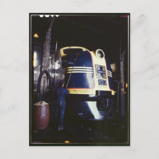 Cartão Postal Lavagem locomotiva 1939