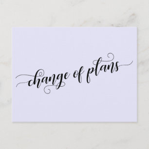 Cartão Postal Lavanda Elegante de Planos Adiados de Casamento