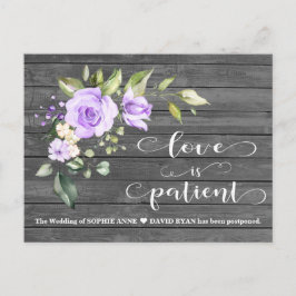 Cartão Postal Lavanda Flores Velho Casamento de Celeiro Adiado
