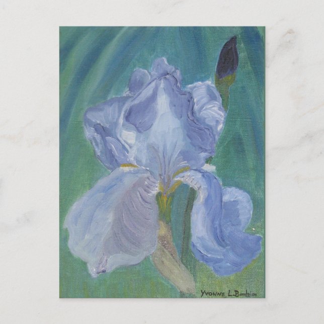 Cartão Postal Lavender Bearded Iris (Frente)