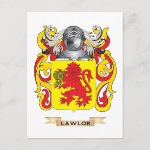 Cartão Postal Lawlor Casaco de Armas (Crest Familiar)
