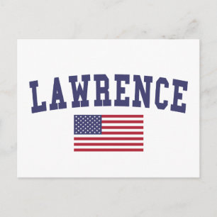 Cartão Postal Lawrence KS US Flag