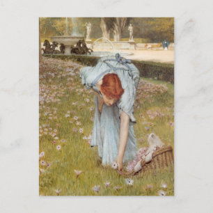 Cartão Postal Lawrence Tadema:Flora Primavera nos Jardins