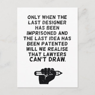 Cartão Postal Lawyers can't draw !