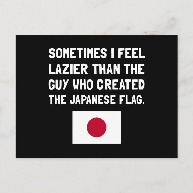 Cartão Postal Lazier Japanese Flag (Frente)