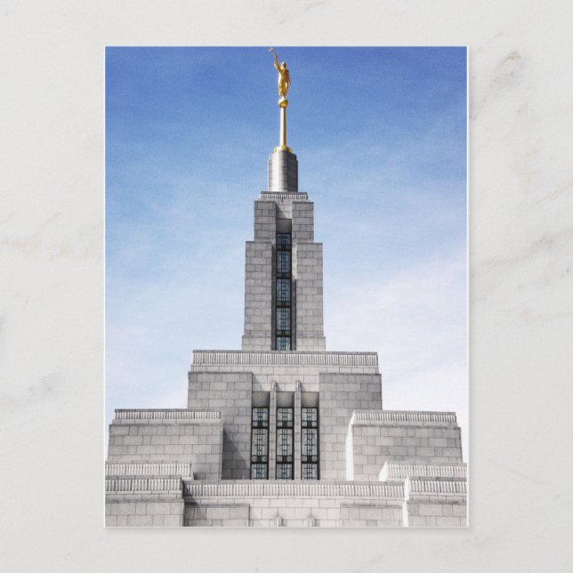 Cartão Postal lds mormon draper ut temple spire (Frente)