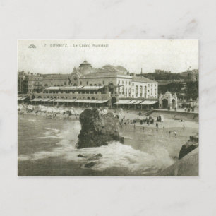 Cartão Postal Le Casino Municipal, Biarritz, France Vintage