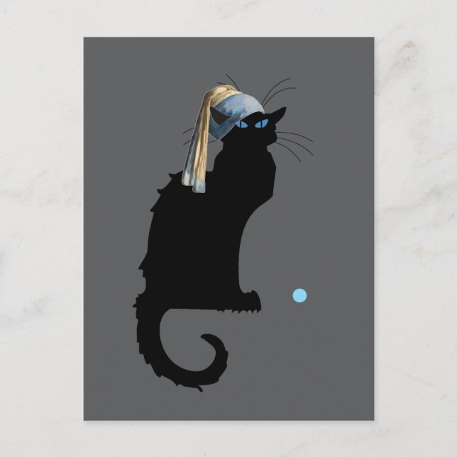 Cartão Postal Le Chat Noir e Blue Pearl, (Frente)