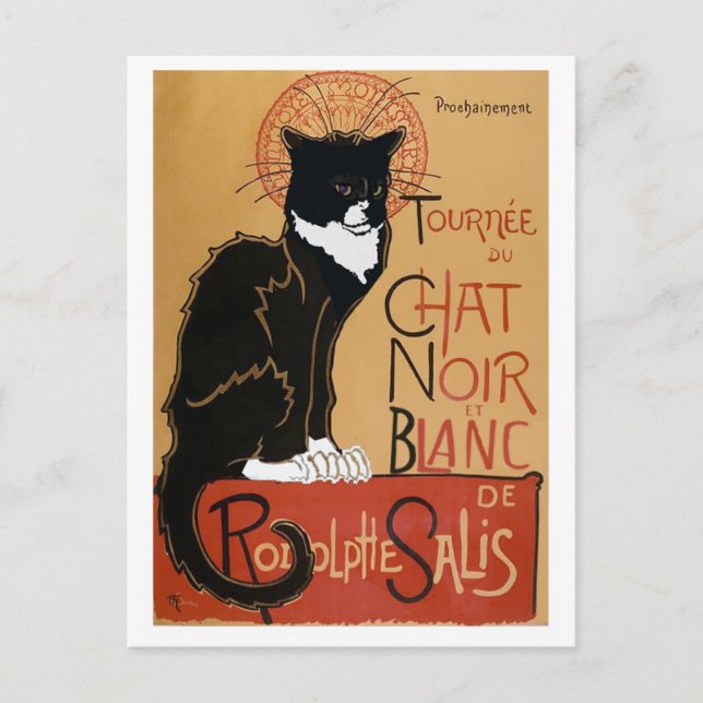 Cartão Postal Le Chat Noir et Blanc (Frente)